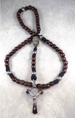 Carpenter II Paracord Rosary with Wood Beads